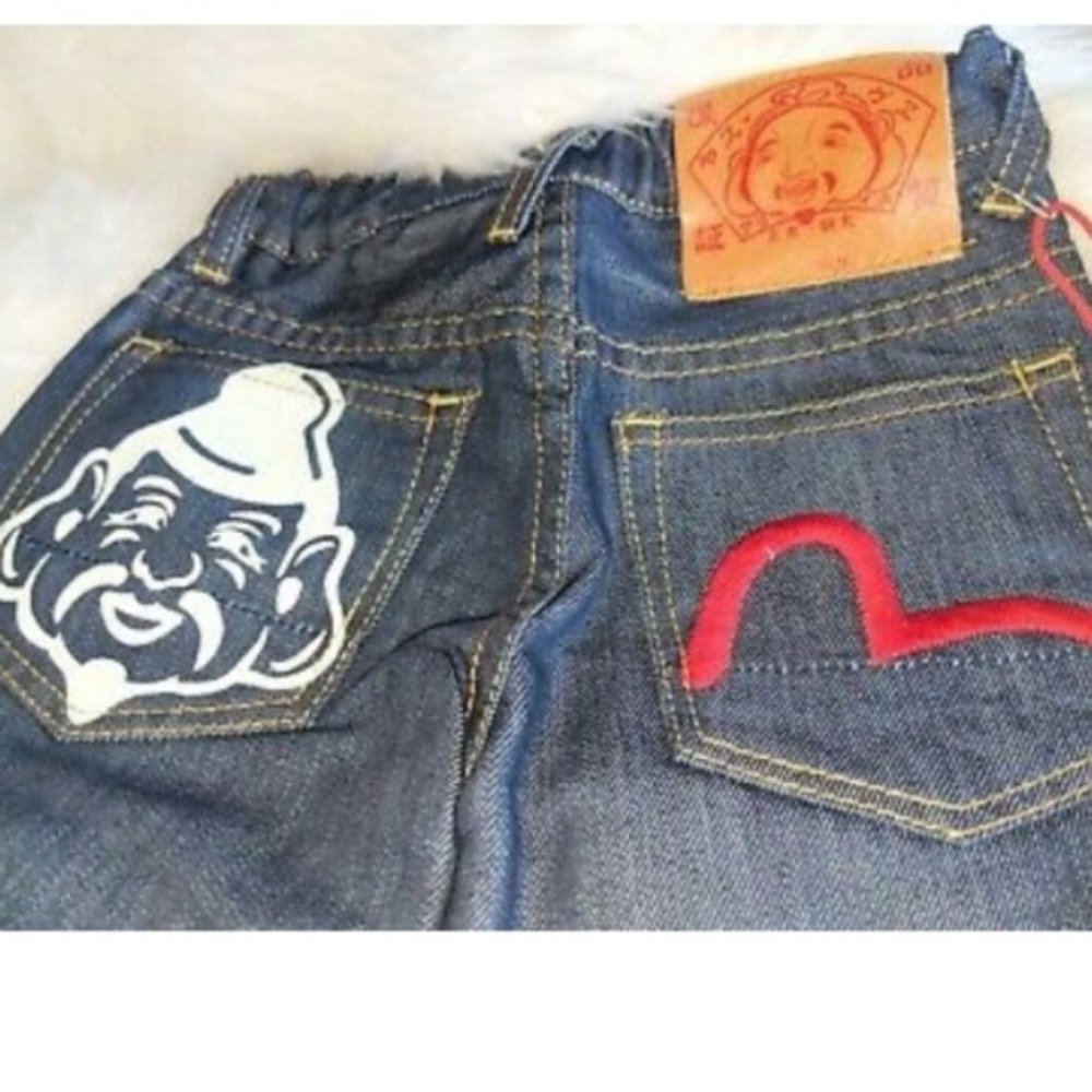 NEW Vintage EVISU KIZZU Boys Jeans